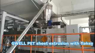 Dây chuyền ép đùn tấm PET, mảnh + nhựa không kết tinh