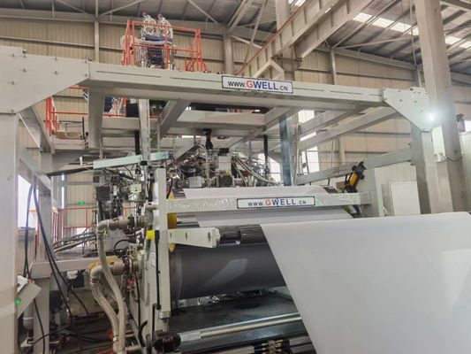 Máy tạo màng đúc ba lớp Tpu Máy đùn trục vít đơn